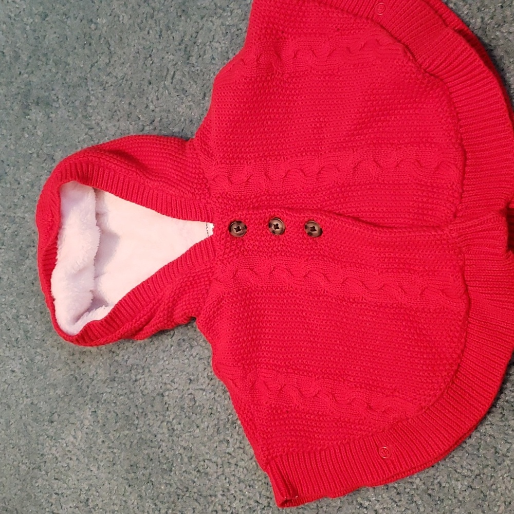 Carter's baby girl cable knit cape